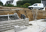 Réalisation des fondations à Burret